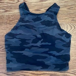 Athleta Women’s Black Camo High Neck Tank - size: XS - color: black camo